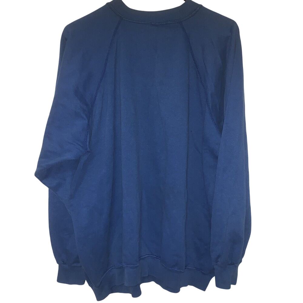Vintage 90s NFL Indianapolis Colts Football Blue Trench Pullover Sweatshirt XXL - Picture 2 of 5